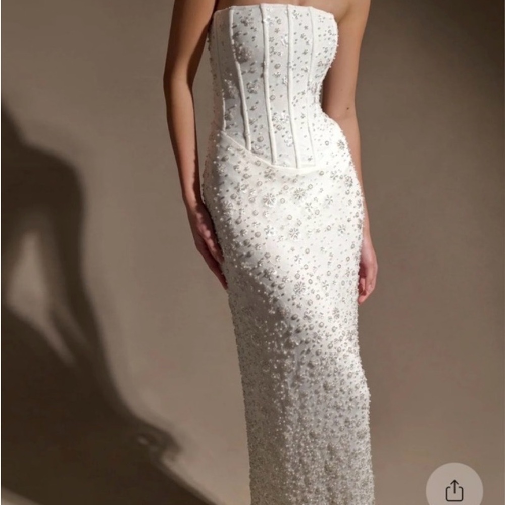 Meshki White Strapless Dress